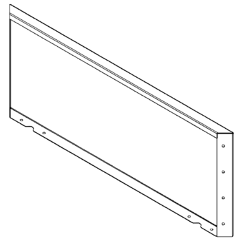 Jardinera de acero - Panel - 40 x 100 cm - RAL9005 mate (negro)