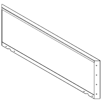 Jardinera de acero - Panel - 40 x 120 cm - RAL9010 mate (blanco)