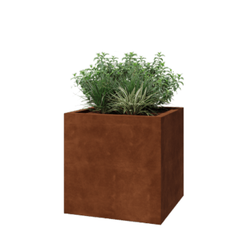 Jardinera de acero corten soldada Montana 70 x 70 x 70 cm
