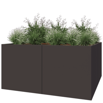 Jardinera XXL de acero - Cuadrado - 200 x 200 x 100 cm - Otro color RAL - Sin placa inferior