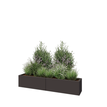 Jardinera XXL de acero - Rectángulo - 160 x 30 x 30 cm - RAL7016 mate (gris antracita) - Sin placa inferior Jardinera XXL de acero - Rectángulo - 160 x 30 x 30 cm - RAL7016 mate (gris antracita) - Sin placa inferior