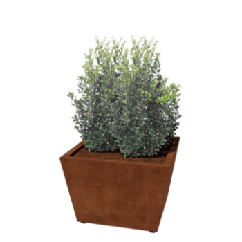 Jardinera de acero corten soldada Cono 80 x 80 x 50 cm