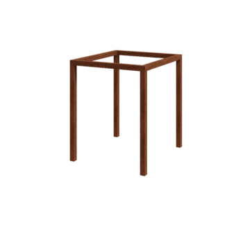 Pérgola de acero corten - Cuadrado - 224 x 200 x 230 cm - Sin base de hormigón