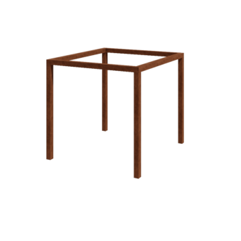 Pérgola de acero corten - Cuadrado - 274 x 250 x 230 cm - Sin base de hormigón
