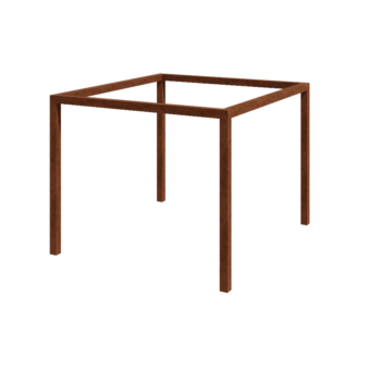 Pérgola de acero corten - Cuadrado - 324 x 300 x 230 cm - Sin base de hormigón