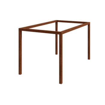 Pérgola de acero corten - Rectángulo - 424 x 250 x 230 cm - Sin base de hormigón