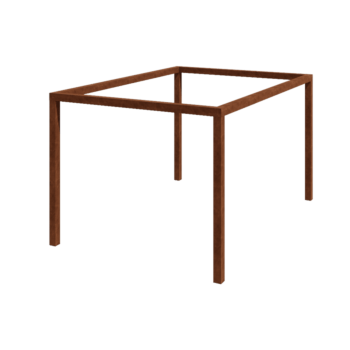 Pérgola de acero corten - Rectángulo - 424 x 300 x 230 cm - Sin base de hormigón