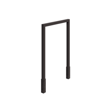 Pérgola de acero - Recto - 200 x 230 cm - RAL7016 mate (gris antracita) - Con base de hormigón