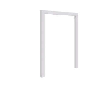 Pérgola de acero - Recto - 200 x 230 cm - RAL9010 mate (blanco) - Sin base de hormigón