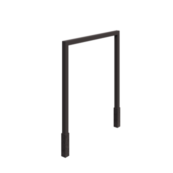 Pérgola de acero - Recto - 250 x 230 cm - RAL7016 mate (gris antracita) - Con base de hormigón