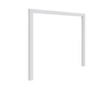 Pérgola de acero - Recto - 300 x 230 cm - RAL9010 mate (blanco) - Sin base de hormigón