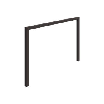 Pérgola de acero - Recto - 400 x 230 cm - RAL7016 mate (gris antracita) - Sin base de hormigón