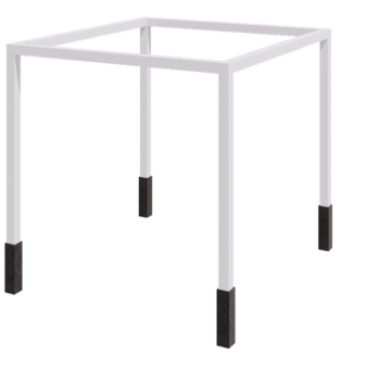 Pérgola de acero - Cuadrado - 324 x 300 x 230 cm - RAL9010 mate (blanco) - Con base de hormigón