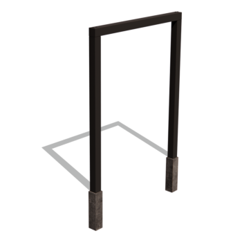 Pérgola de acero - Recto - 200 x 230 cm - RAL9010 mate (blanco) - Sin base de hormigón