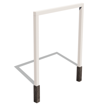 Pérgola de acero - Recto - 250 x 230 cm - RAL9010 mate (blanco) - Sin base de hormigón