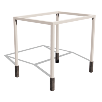 Pérgola de acero - Rectángulo - 324 x 250 x 230 cm - RAL9005 mate (negro) - Sin base de hormigón