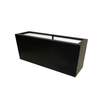 Jardinera de fibra de vidrio - Rectángulo - 120 x 30 x 50 cm - RAL9010 mate (blanco) - Con fondo