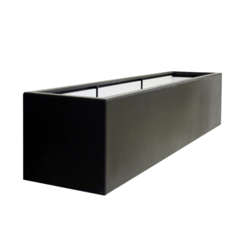Jardinera de fibra de vidrio - Rectángulo - 200 x 60 x 60 cm - RAL9010 mate (blanco) - Con fondo