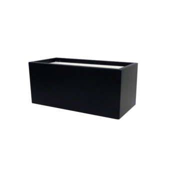 Jardinera de fibra de vidrio - Rectángulo - 60 x 40 x 40 cm - RAL9005 mate (negro) - Con fondo