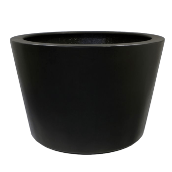 Jardinera de fibra de vidrio - Cónica - Ø 120 x 80 cm - RAL9010 mate (blanco) - Con fondo