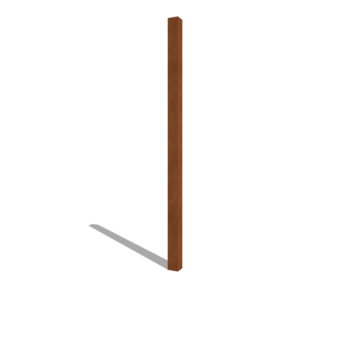 Poste para valla de acero corten 200 cm