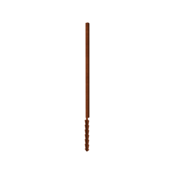 Valla de acero corten H poste esquinero con estaca de tierra 190 x 6 x 6 cm