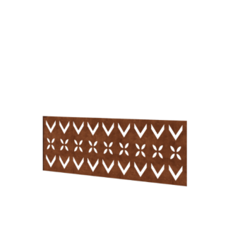 Valla de acero corten H panel V 120 x 47,5 cm