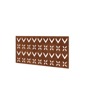 Valla de acero corten H panel V 120 x 63,3 cm