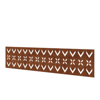 Valla de acero corten H panel V 180 x 47,5 cm