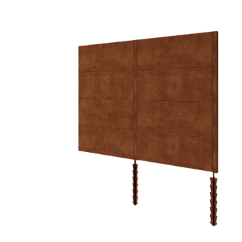 Valla de acero corten H4 - Juego completo - 252 x 6 x 190 cm