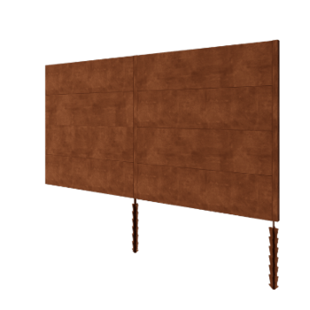 Valla de acero corten H4 - Juego completo - 372 x 6 x 190 cm