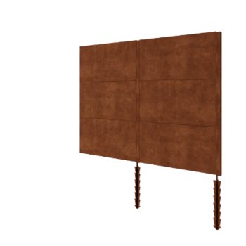 Valla de acero corten H3 - Juego completo - 252 x 6 x 190 cm