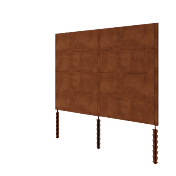 Valla de acero corten H4 - Juego completo - 258 x 6 x 190 cm