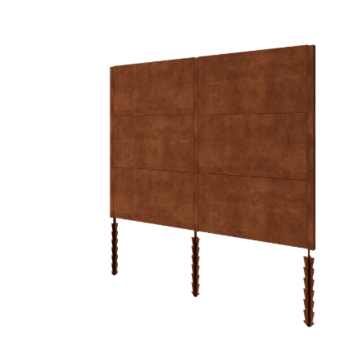 Valla de acero corten H3 - Juego completo - 258 x 6 x 190 cm