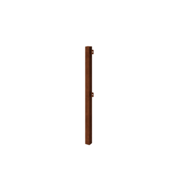 Celosía decorativa de acero corten - Poste final - 110 cm