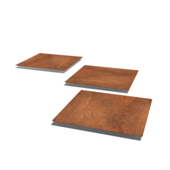 Peldaño de acero corten Cuadrado 50 x 50 cm