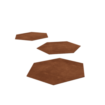 Peldaño de acero corten Hexágono 50