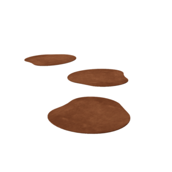 Peldaño de acero corten orgánico 40 x 40 cm