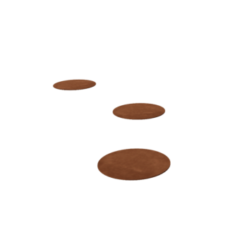 Peldaño de acero corten Redondo 25