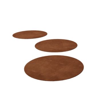 Peldaño de acero corten Redondo 50