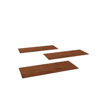 Peldaño de acero corten Rectángulo 60 x 25 cm