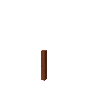 Poste separador de jardín de acero corten - 12 x 12 x 80 cm