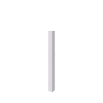 Poste separador de jardín de acero - 12 x 12 x 150 cm - RAL9010 mate (blanco)