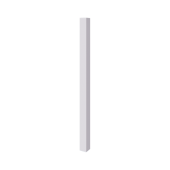 Poste separador de jardín de acero - 12 x 12 x 200 cm - RAL9010 mate (blanco)