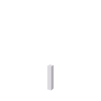 Poste separador de jardín de acero - 12 x 12 x 60 cm - RAL9010 mate (blanco)
