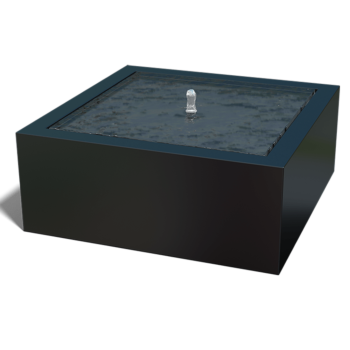 Fuente de aluminio - Lyra - 100 x 100 x 40 cm - RAL9010 mate (blanco) - Con Iluminación LED