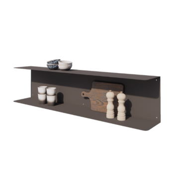 Estante de pared de acero - Forma de C - 120 x 20 x 28 cm - RAL7016 mate (gris antracita)