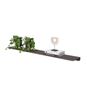 Estante de pared de acero - Forma de L - 120 x 20 x 5 cm - RAL7016 mate (gris antracita)