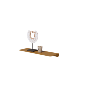 Estante de pared de acero - Forma de L - 60 x 20 x 5 cm - Gold