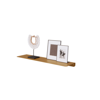 Estante de pared de acero - Forma de L - 80 x 20 x 5 cm - Gold